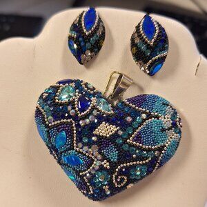 Mosaico Sterling Silver Necklace and Earrings